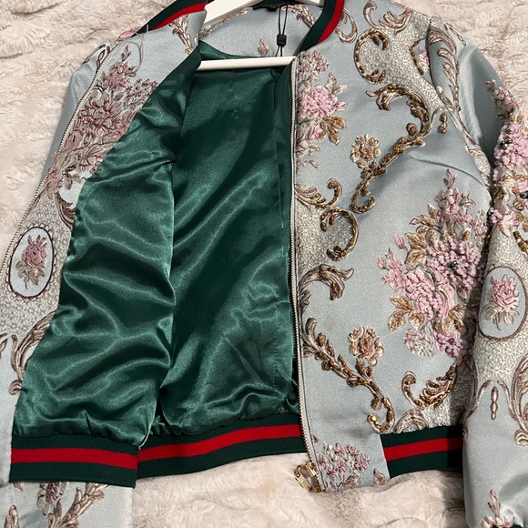 ALBERTO MAKALI BOMBER BEADED JACKET SIZE XS - Picture 3 of 7